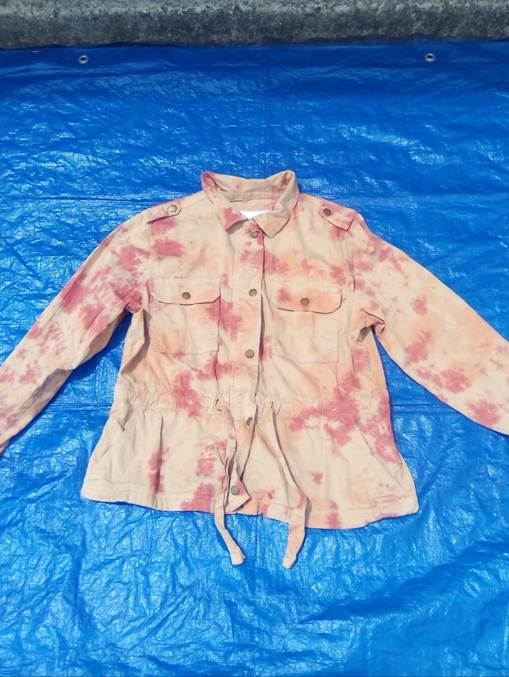 Sonoma Pink Tie-Dye Utility Jacket